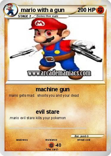 Pokemon mario with a gun