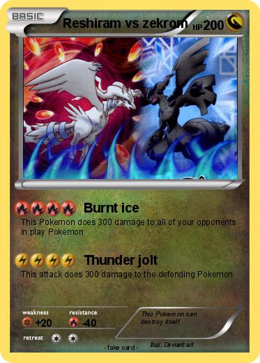 Pokemon Reshiram vs zekrom