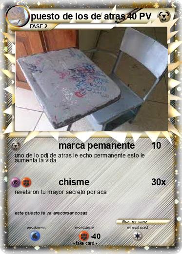 Pokemon puesto de los de atras