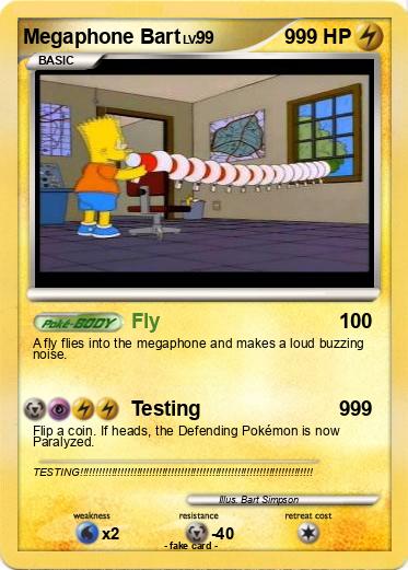 Pokemon Megaphone Bart