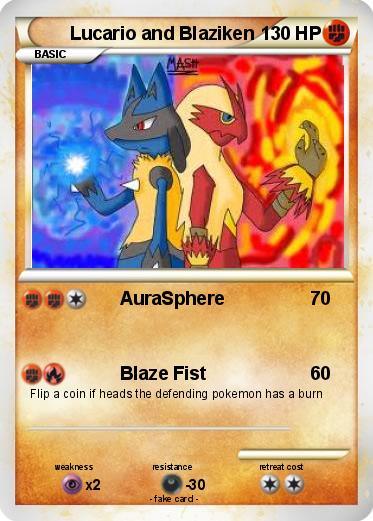 Pokemon Lucario and Blaziken