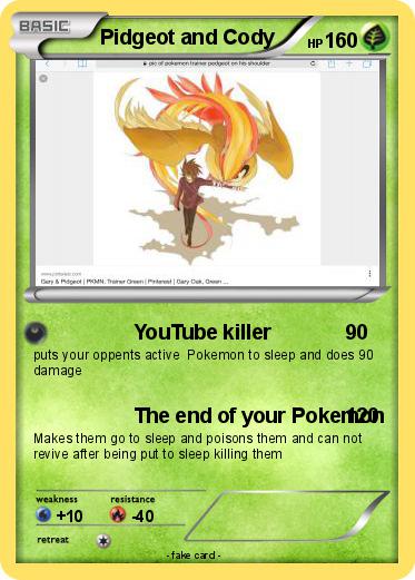 Pokemon Pidgeot and Cody