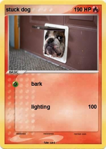 Pokemon stuck dog