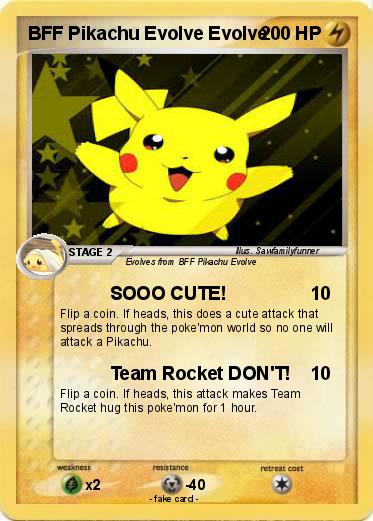 Pokemon BFF Pikachu Evolve Evolve