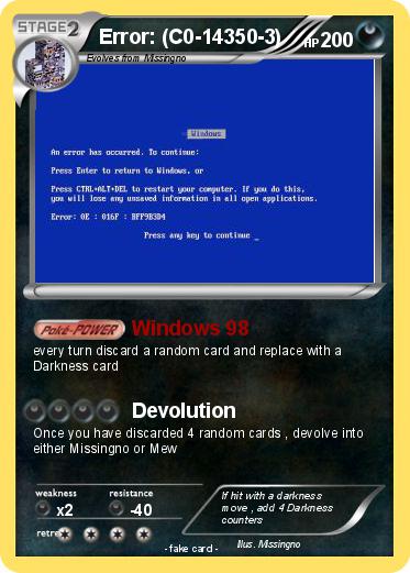 Pokemon Error: (C0-14350-3)