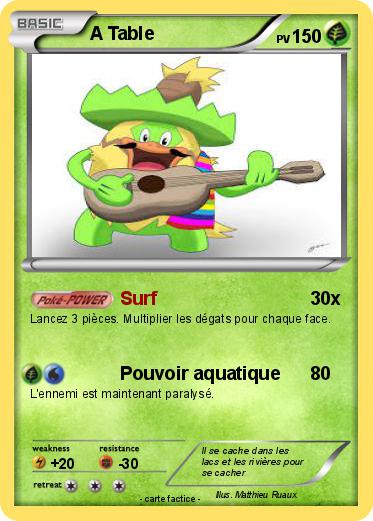 Pokemon A Table
