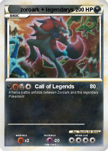 Pokemon zoroark + legendarys