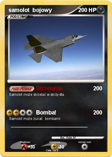 Pokemon samolot  bojowy