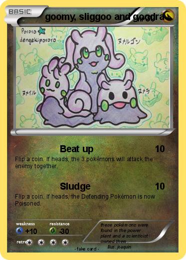Pokemon goomy, sliggoo and goodra