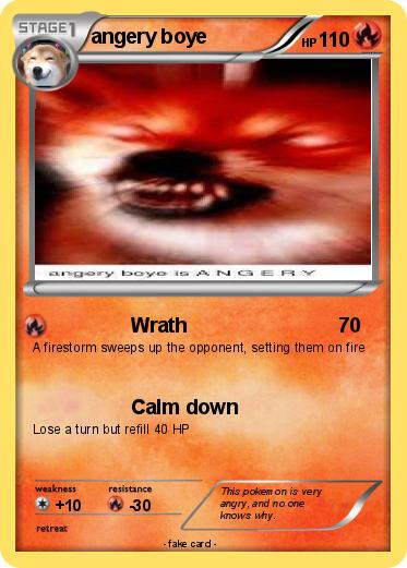 Pokemon angery boye