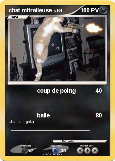 Pokemon chat mitralleuse