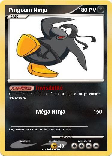 Pokemon Pingouin Ninja