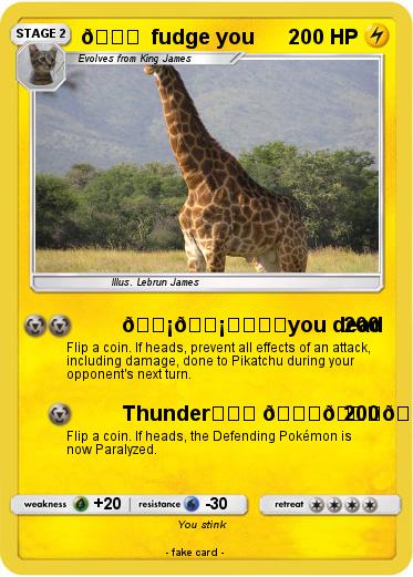 Pokemon ????  fudge you