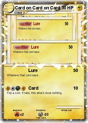 Pokemon Card on Card on Card