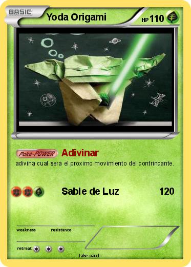 Pokemon Yoda Origami