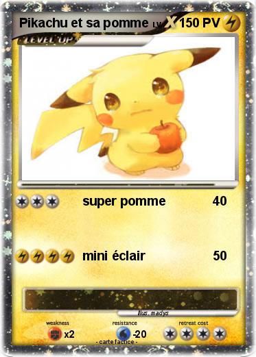 Pokemon Pikachu et sa pomme