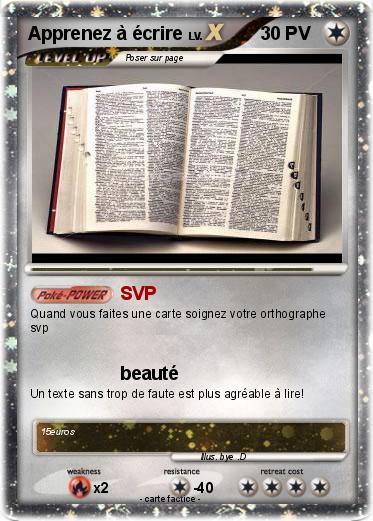 Pokemon Apprenez à écrire