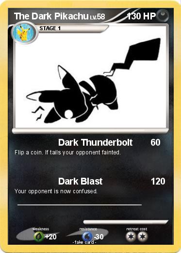 Pokemon The Dark Pikachu