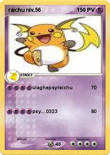Pokemon raichu niv.56