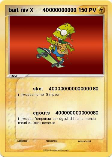 Pokemon bart niv X      40000000000