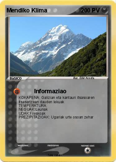 Pokemon Mendiko Klima