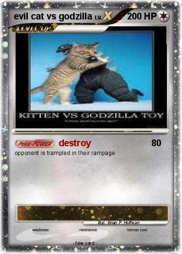 Pokemon evil cat vs godzilla