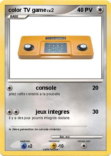 Pokemon color TV game