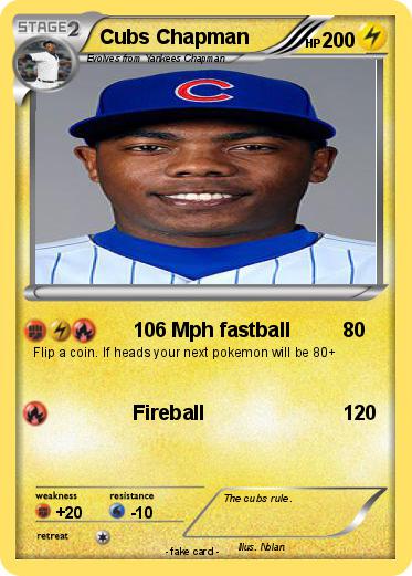 Pokemon Cubs Chapman