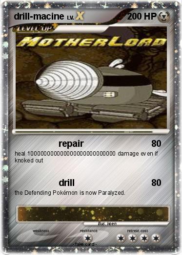 Pokemon drill-macine