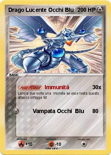 Pokemon Drago Lucente Occhi Blu