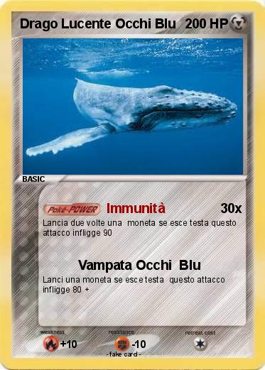 Pokemon Drago Lucente Occhi Blu