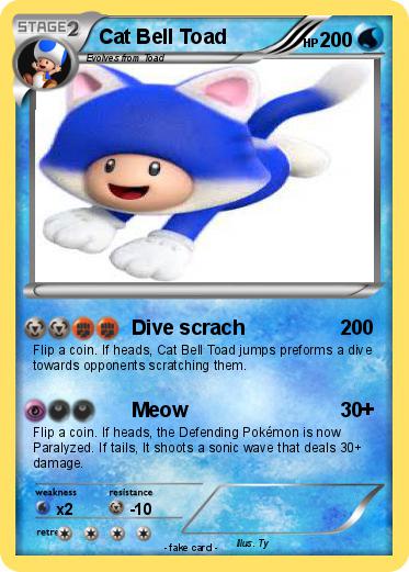 Pokemon Cat Bell Toad