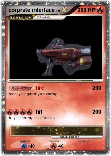 Pokemon corprate interface