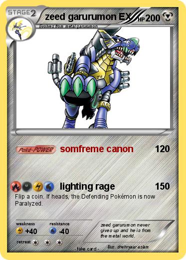 Pokemon zeed garurumon EX