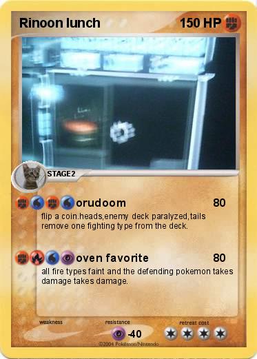 Pokemon Rinoon lunch