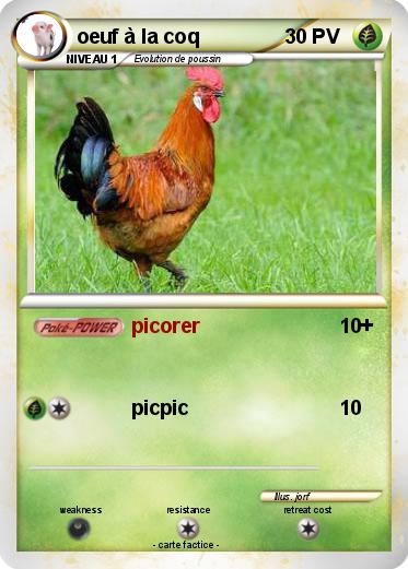 Pokemon oeuf à la coq