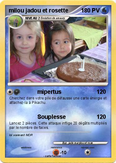 Pokemon milou jadou et rosette