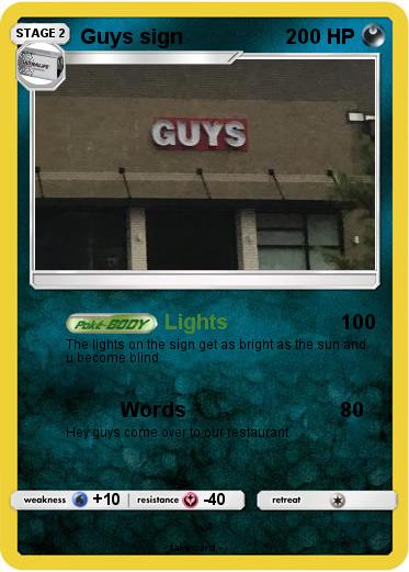 Pokemon Guys sign