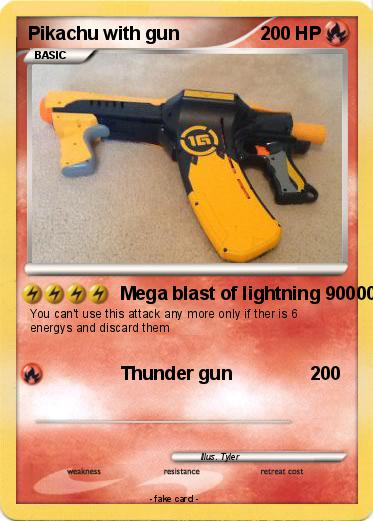 Pokemon Pikachu with gun
