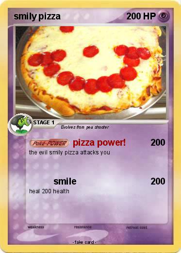 Pokemon smily pizza