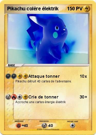 Pokemon Pikachu colère élektrik