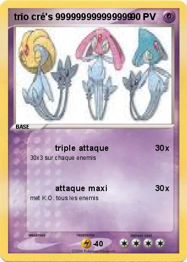 Pokemon trio cré's 999999999999999