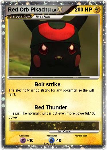 Pokemon Red Orb Pikachu