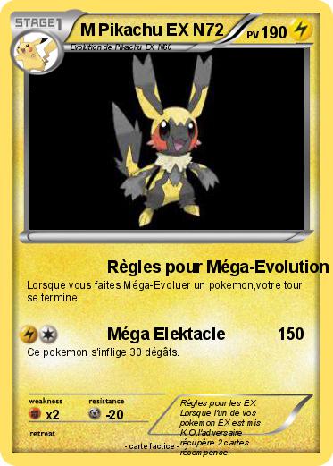 Pokemon M Pikachu EX N72