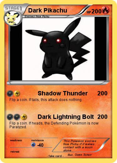 Pokemon Dark Pikachu