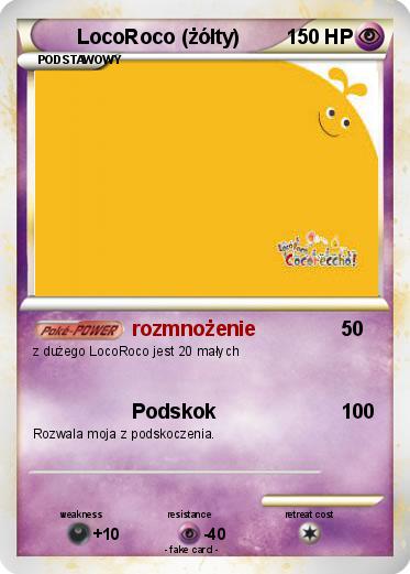 Pokemon LocoRoco (żółty)