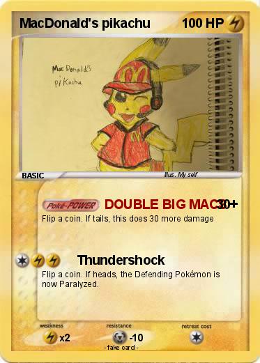 Pokemon MacDonald's pikachu
