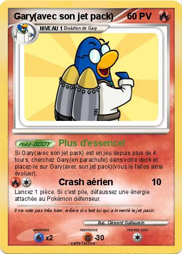 Pokemon Gary(avec son jet pack)