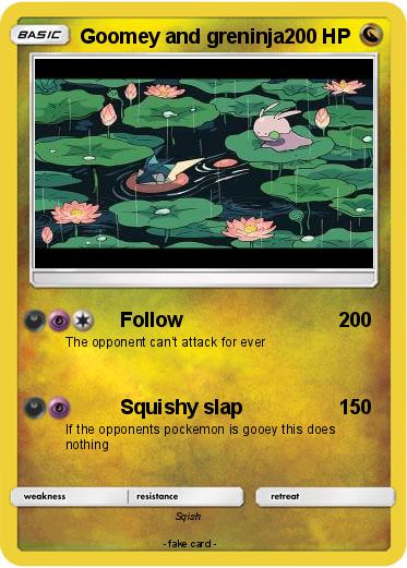 Pokemon Goomey and greninja