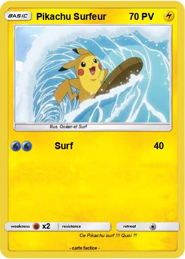 Pokemon Pikachu Surfeur